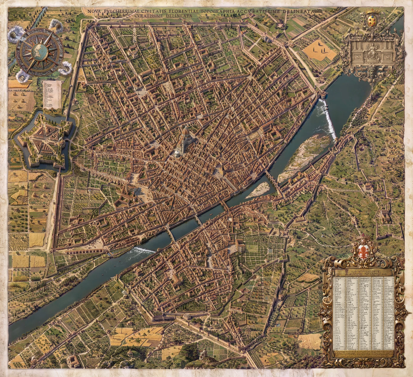 Reinterpretazione fotorealistica — Firenze 1584